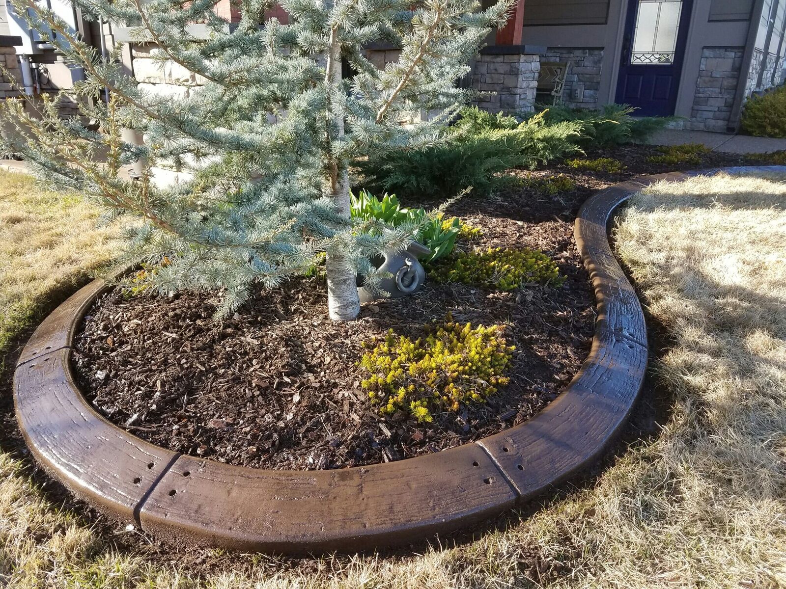 Blue spruce island, Woodgrain pattern